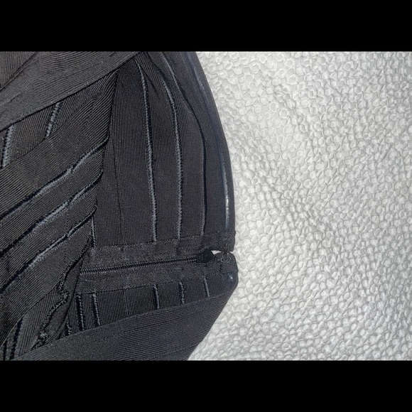 Herve Leger Black Strapless Bandage Mini Dress - Picture 7 of 7